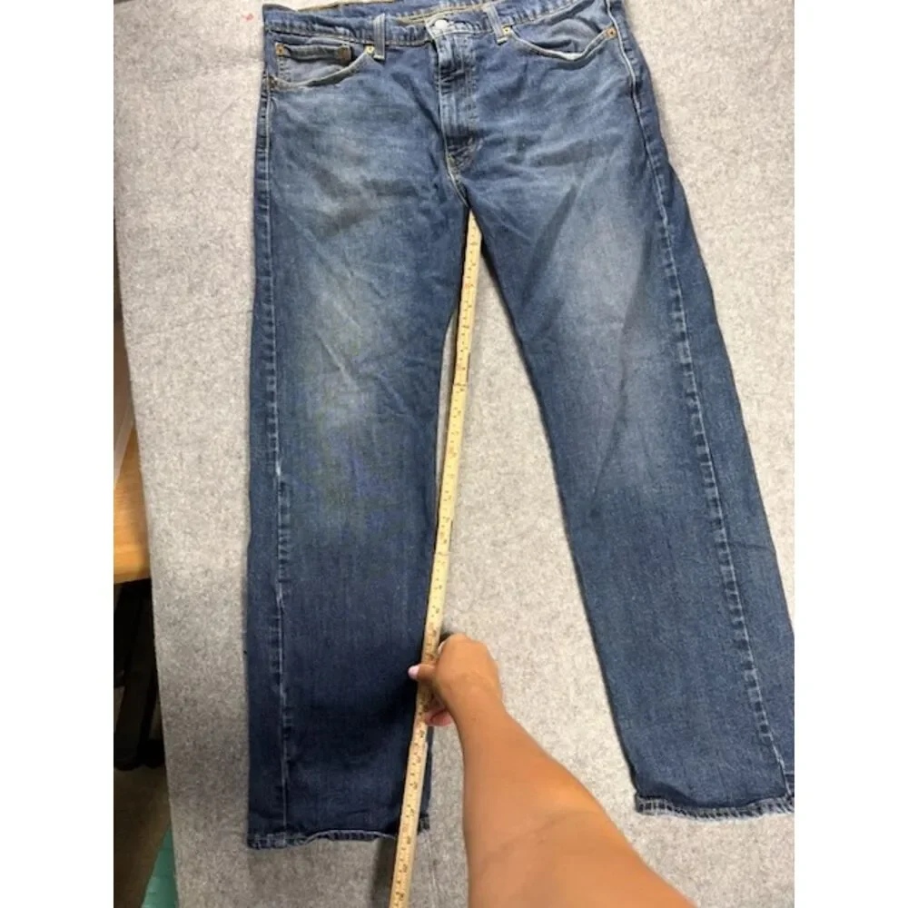 Levi's 505 Regular Fit Jeans Men's 38x30 Blue Straight Leg Medium Wash